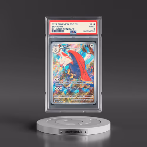 2024 Pokémon Ssp EN-Surging Sparks #214 Braviary - Illustration Rare (PSA 9 MINT)