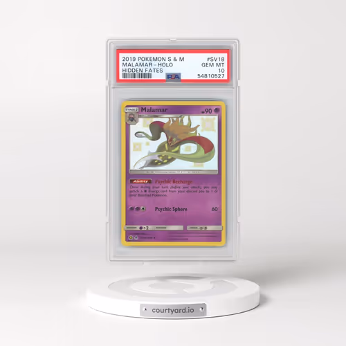 2019 Pokémon Sun & Moon Hidden Fates #SV18 Malamar - Holo (PSA 10 GEM MINT)
