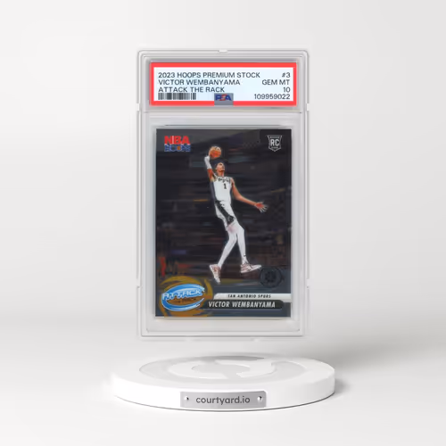 2023 Panini Hoops Premium Stock Attack the Rack #3 Victor Wembanyama (PSA 10 GEM MINT)