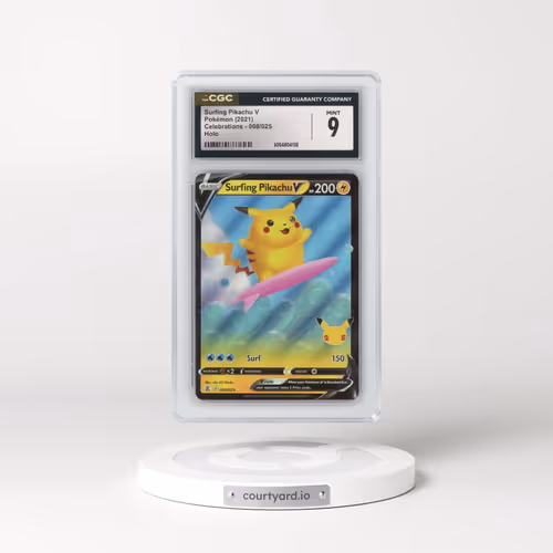 2021 Celebrations #008/025 Surfing Pikachu V - Holo (CGC 9 MINT)