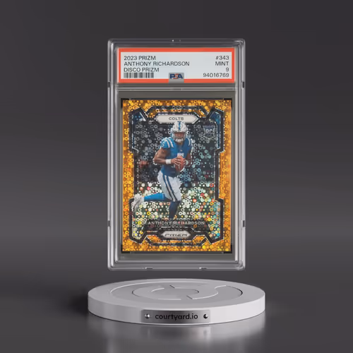 2023 Panini Prizm #343 Anthony Richardson - Disco Prizm (PSA 9 MINT)
