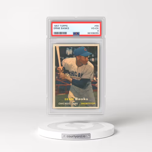 1957 Topps #55 Ernie Banks (PSA 4 VG-EX)