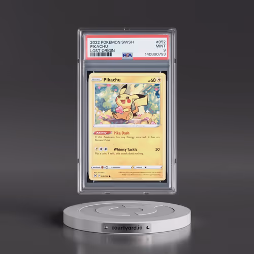 2022 Pokémon Sword & Shield Lost Origin #052 Pikachu (PSA 9 MINT)