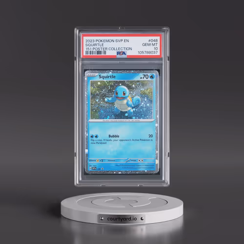 2023 Pokémon Svp EN-SV Black Star Promo #048 Squirtle - 151 Poster Collection (PSA 10 GEM MINT)