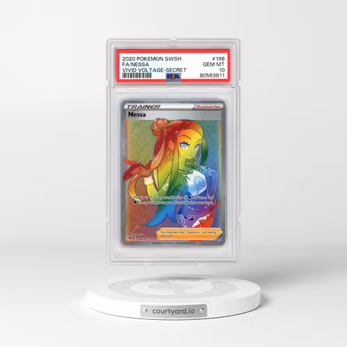 2020 Pokémon Sword & Shield Vivid Voltage #196 Nessa - Full Art Secret (PSA 10 GEM MINT)