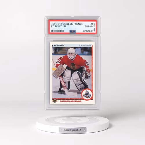 1990 Upper Deck French #55 Ed Belfour (PSA 8 NM-MT)
