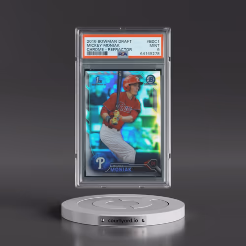 2016 Bowman Draft #BDC1 Mickey Moniak - Chrome-Refractor (PSA 9 MINT)