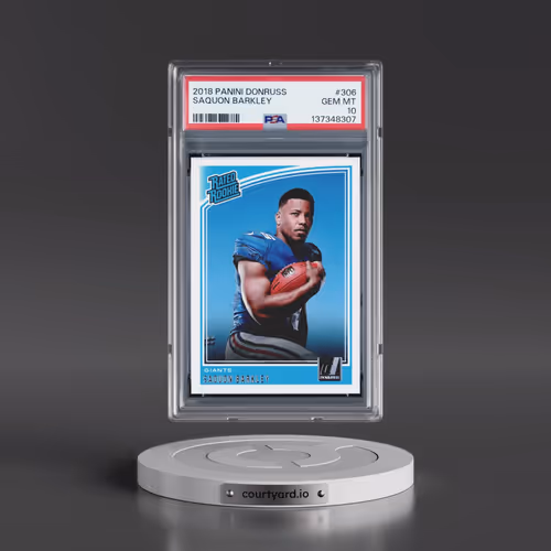 2018 Panini Donruss #306 Saquon Barkley (PSA 10 GEM MINT)