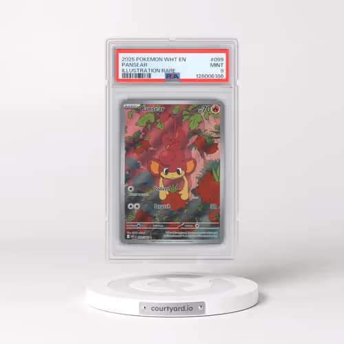 2025 Pokémon Wht EN-White Flare #099 Pansear - Illustration Rare (PSA 9 MINT)