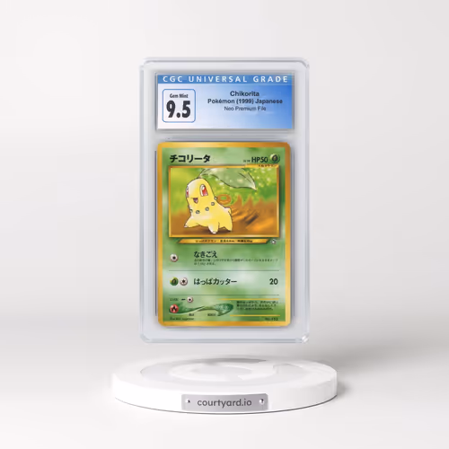 1999 Neo Premium File Chikorita - No Rarity (CGC 10 GEM MINT)