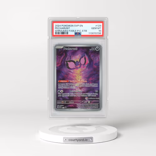 2024 Pokémon Svp EN-SV Black Star Promo #129 Pecharunt - Shrouded Fable Pokemon Center Elite Trainer Box (PSA 10 GEM MINT)