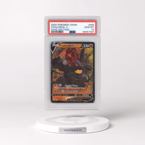 2020 Pokémon Sword & Shield Vivid Voltage #098 Coalossal V - Holo (PSA 10 GEM MINT)