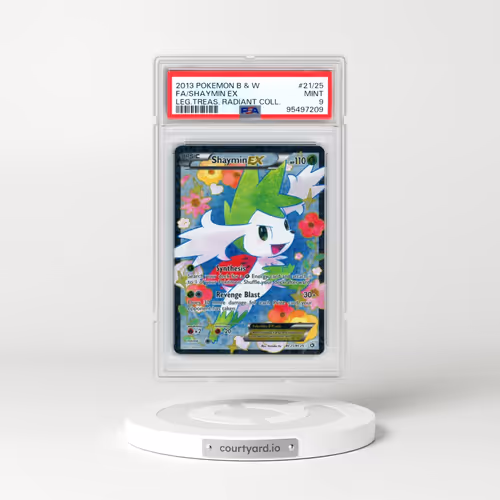 2013 Pokémon Black & White Legendary Treasures Radiant Collection #21/25 Shaymin EX - Holo Full Art (PSA 9 MINT)
