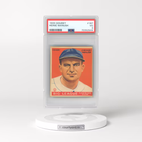 1933 Goudey #187 Heinie Manush (PSA 3 VG)