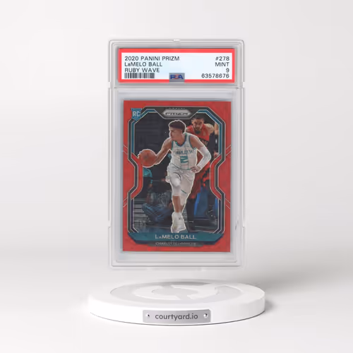 2020 Panini Prizm #278 LaMelo Ball - Ruby Wave (PSA 9 MINT)