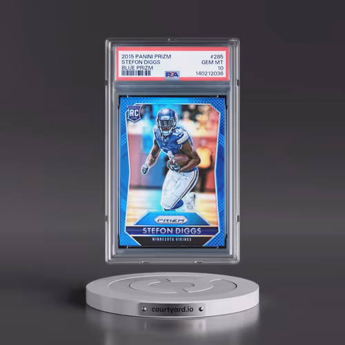 2015 Panini Prizm #285 Stefon Diggs - Blue Prizm (PSA 10 GEM MINT)