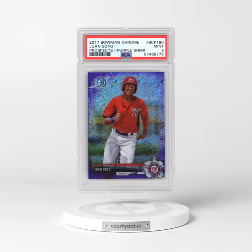2017 Bowman Chrome Prospects #BCP180 Juan Soto - Purple Shimmer (PSA 9 MINT)