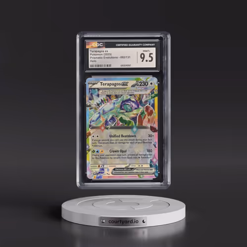 2025 Pokémon Pre EN-Prismatic Evolutions #092 Terapagos EX - Holo (CGC 9.5 MINT+)