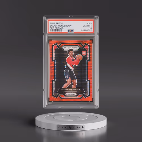 2023 Panini Prizm #141 Scoot Henderson - Red Seismic (PSA 10 GEM MINT)