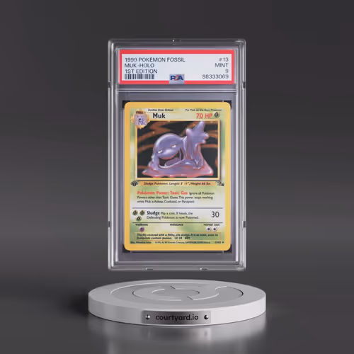 1999 Pokémon Fossil #13 Muk - 1st Edition Holo (PSA 9 MINT)