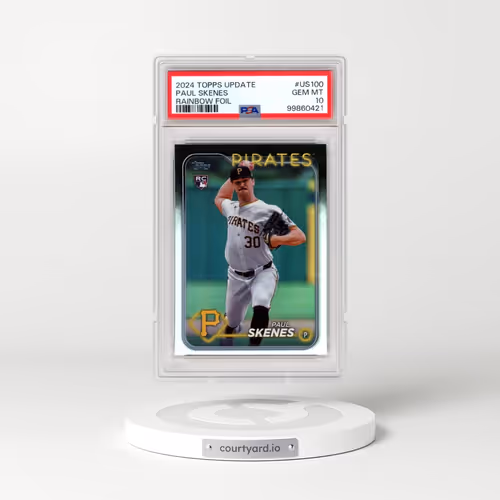2024 Topps Update #US100 Paul Skenes - Rainbow Foil (PSA 10 GEM MINT)