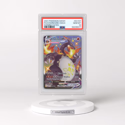 2021 Pokémon Sword & Shield Shining Fates #SV107 Charizard Vmax - Full Art (PSA 10 GEM MINT)