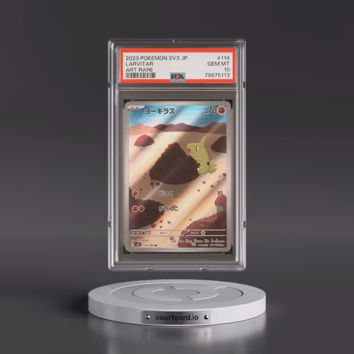 2023 Pokémon SV3-Ruler of the Black Flame #114 Larvitar - Art Rare (PSA 10 GEM MINT)