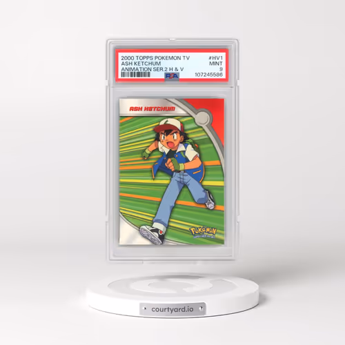 2000 Topps Pokémon TV Animation Series 2 Heroes & Villains #HV1 Ash Ketchum (PSA 9 MINT)