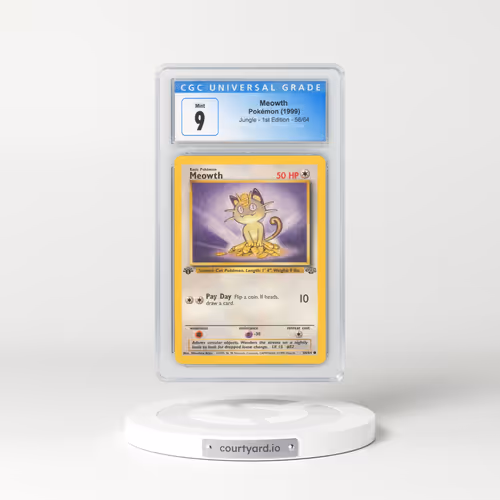 1999 Jungle #56 Meowth - 1st Edition (CGC 9 MINT)