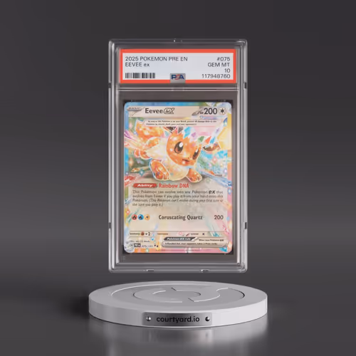 2025 Pokémon Pre EN-Prismatic Evolutions #075 Eevee EX - Holo (PSA 10 GEM MINT)