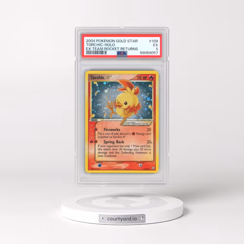 2004 Pokémon EX Team Rocket Returns #108 Torchic - Holo Gold Star (PSA 5 EX)