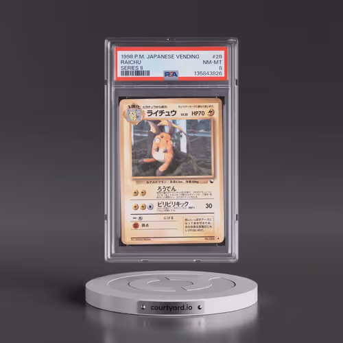 1998 Pokémon Vending #26 Raichu - Series II (PSA 8 NM-MT)