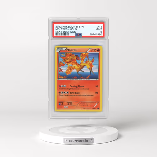 2012 Pokémon Black & White Next Destinies #14 Moltres - Holo (PSA 9 MINT)