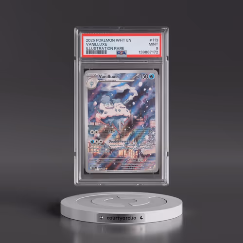 2025 Pokémon Wht EN-White Flare #113 Vanilluxe - Illustration Rare (PSA 9 MINT)