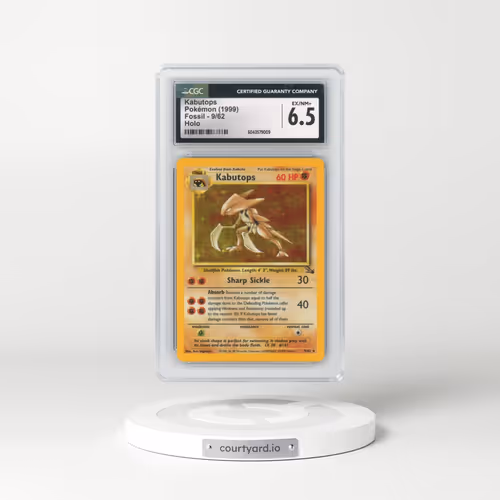 1999 Fossil #9/62 Kabutops - Galaxy Star Holo (CGC 6.5 EX-NM+)