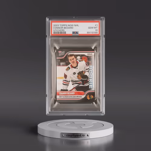 2023 Topps Now NHL Stickers #1 Connor Bedard (PSA 10 GEM MINT)