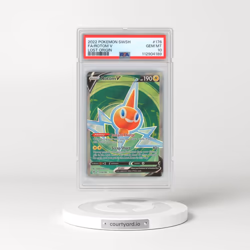 2022 Pokémon Sword & Shield Lost Origin #176 Rotom V - Holo Full Art (PSA 10 GEM MINT)