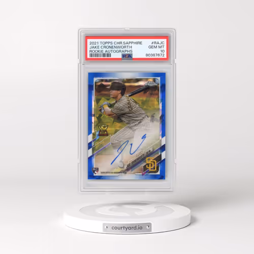 2021 Topps Chrome Sapphire Rookie Autographs #RAJC Jake Cronenworth (PSA 10 GEM MINT)