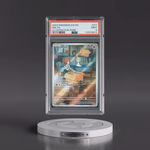 2023 Pokémon Svi EN-Scarlet & Violet #211 Ralts - Illustration Rare (PSA 9 MINT)