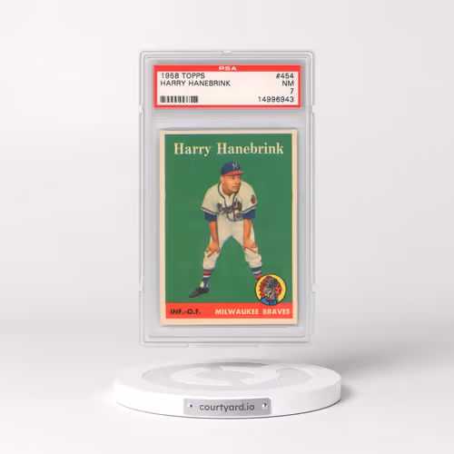 1958 Topps #454 Harry Hanebrink (PSA 7 NM)