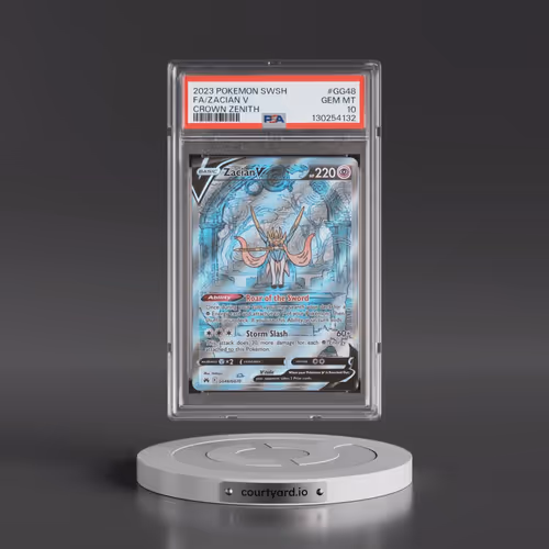 2023 Pokémon Sword and Shield Crown Zenith #GG48 Zacian V - Holo Full Art (PSA 10 GEM MINT)