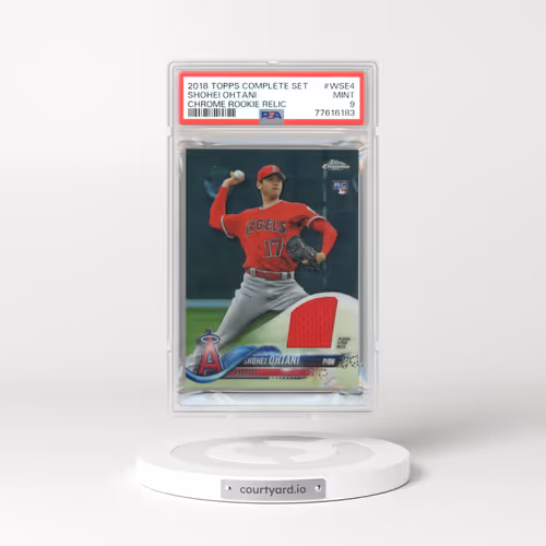 2018 Topps Complete Set Chrome Rookie Relic #WSE4 Shohei Ohtani (PSA 9 MINT)