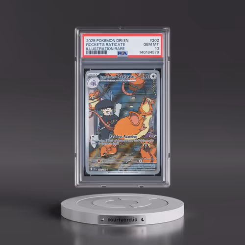 2025 Pokémon Dri EN-Destined Rivals #202 Team Rocket's Raticate - Illustration Rare (PSA 10 GEM MINT