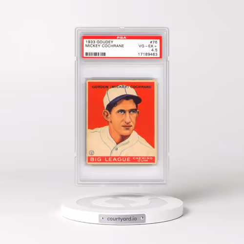 1933 Goudey #76 Mickey Cochrane (PSA 4.5 VG-EX+)
