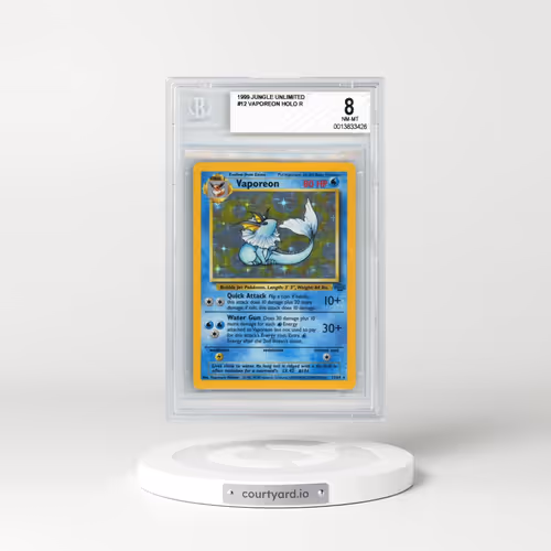 1999 Jungle #12 Vaporeon - Holo (BGS 8 NM-MT)