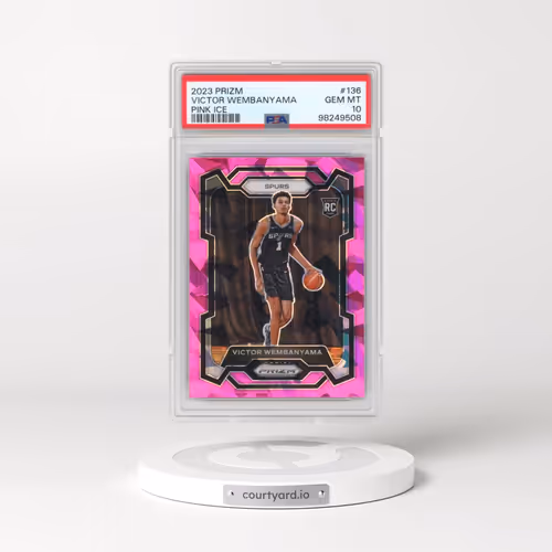 2023 Panini Prizm #136 Victor Wembanyama - Pink Ice (PSA 10 GEM MINT)