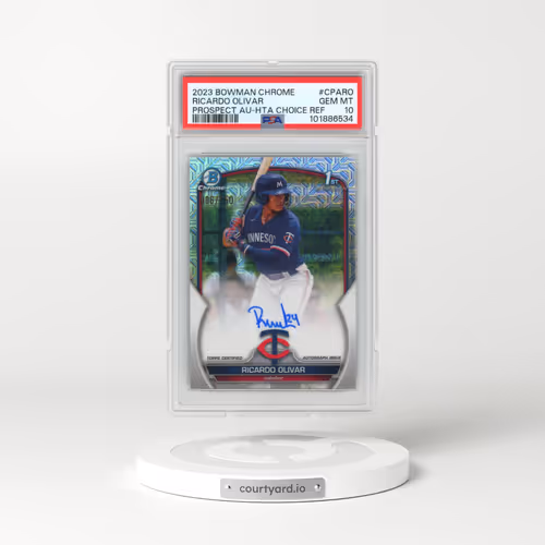 2023 Bowman Chrome Prospect Autographs #CPARO Ricardo Olivar - Hta Choice Refractor (PSA 10 GEM MINT)
