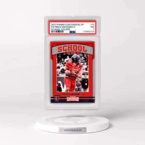 2017 Panini Contenders Draft Picks School Colors #15 Patrick Mahomes II (PSA 7 NM)