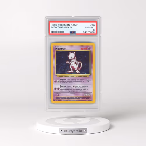 1999 Pokémon Game #10 Mewtwo - Holo (PSA 8 NM-MT)