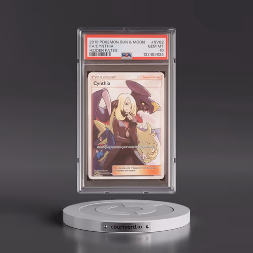 2019 Pokémon Sun & Moon Hidden Fates #SV82 Cynthia - Full Art (PSA 10 GEM MINT)